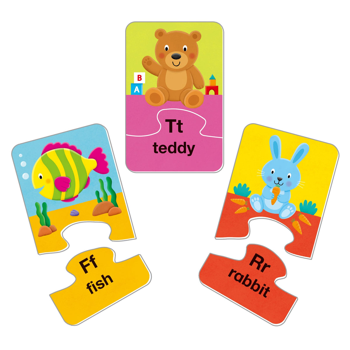 Petit Collage Puzzle Alfabeto 26 Pezzi - Gioco Educativo Per Bambini 18+ Mesi Con Lettere E Immagini