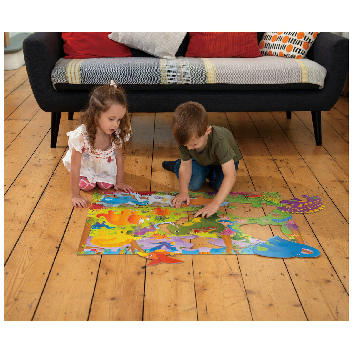 Galt Toys: 4 Puzzle Per Bambini Con Dinosauri, Da 12 A 24 Pezzi, Dai 3 Anni In Su