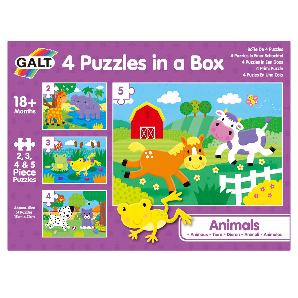 4 Puzzles in a Box - Animals