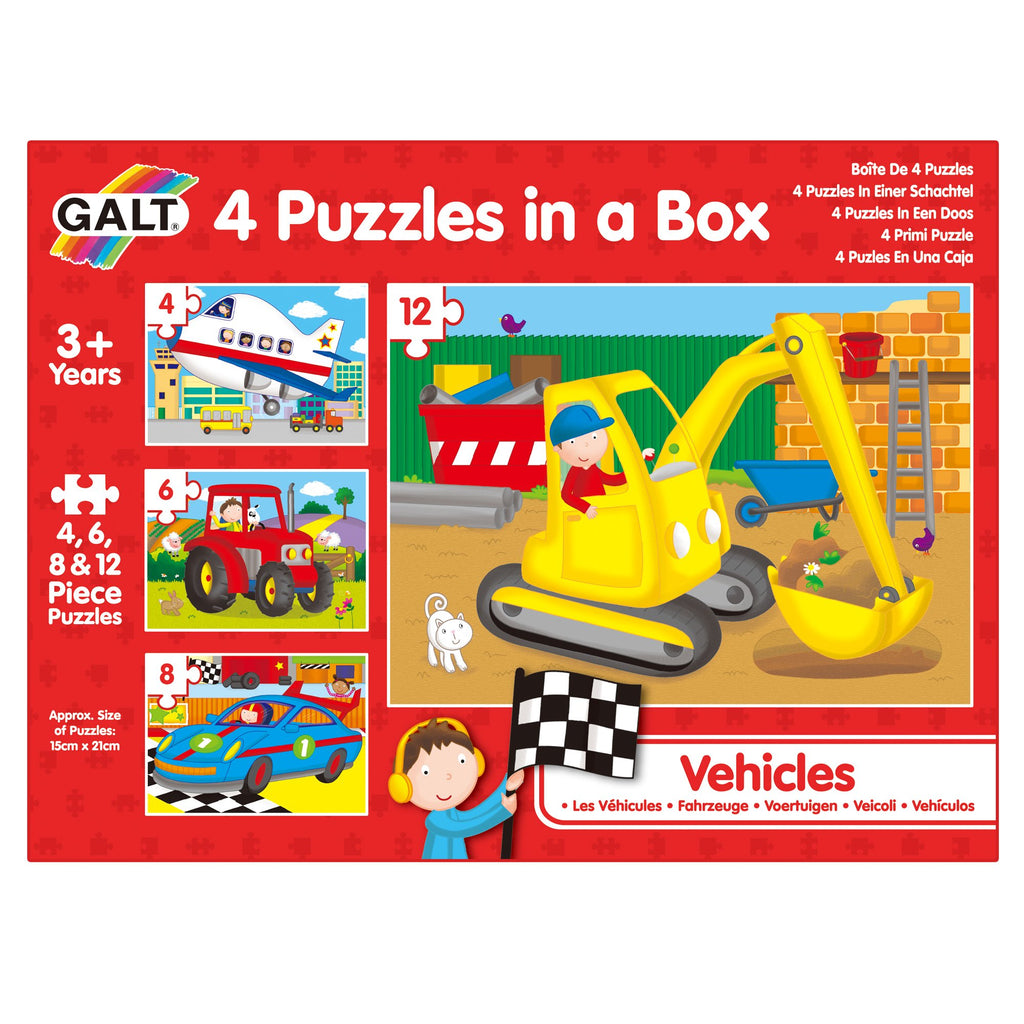 4 Puzzles in a Box - Vehicles