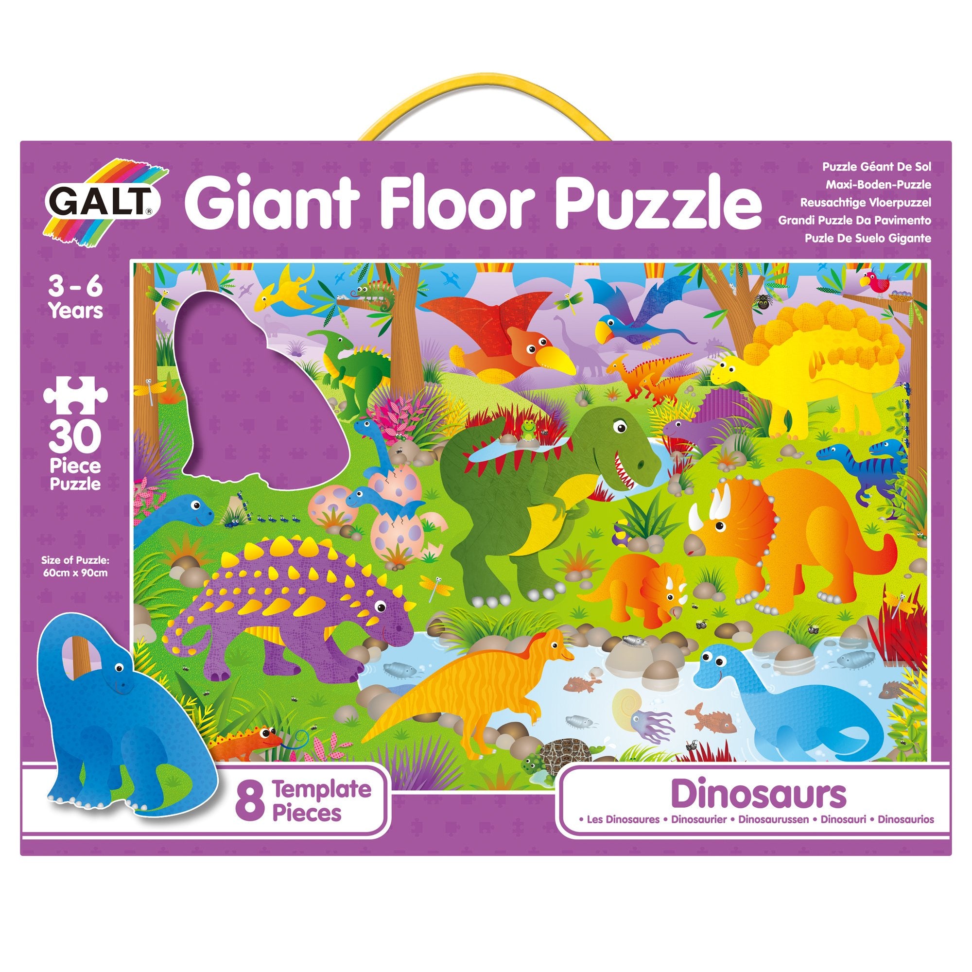 SYNARRY Wooden Dinosaur Jigsaw Puzzles For Kids Ages 3 4 5 6, 4 Packs 24 Piece | UK - View #6