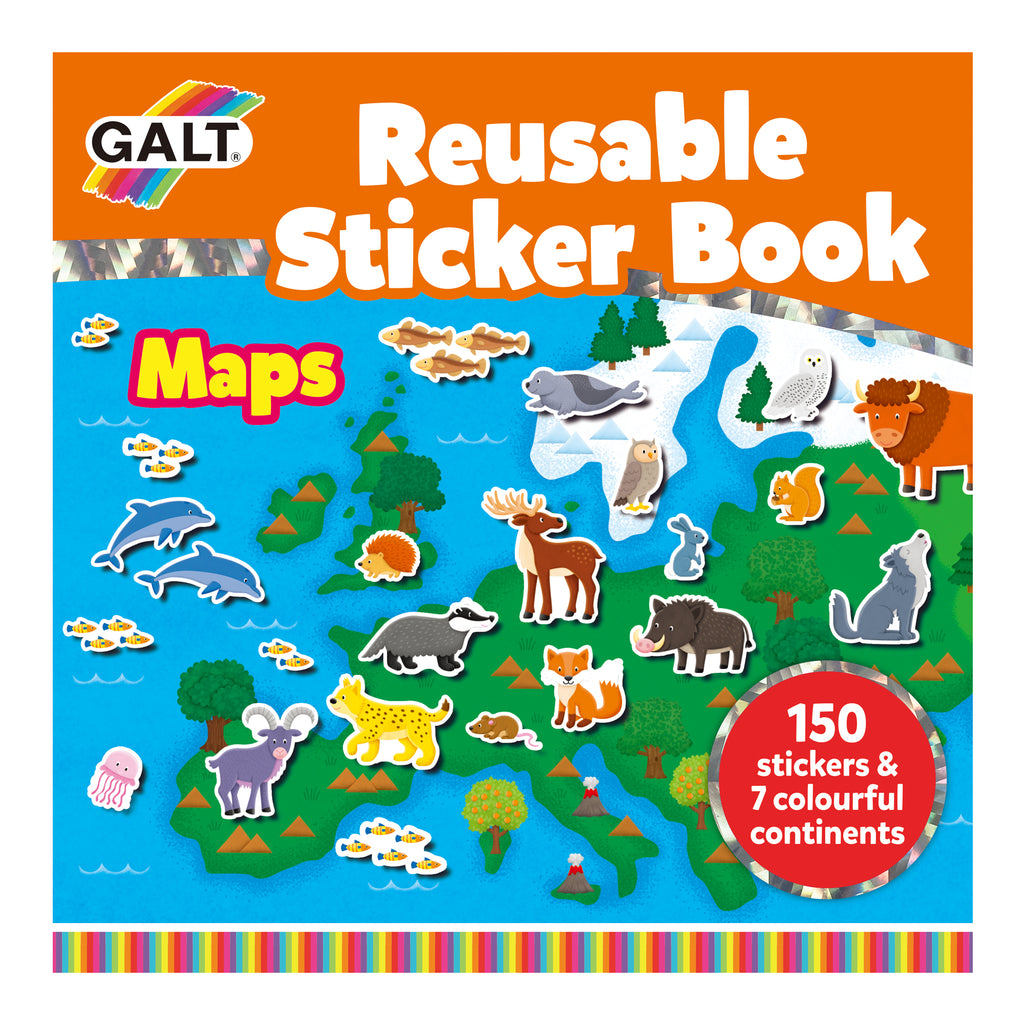 Reusable Sticker Book - Maps