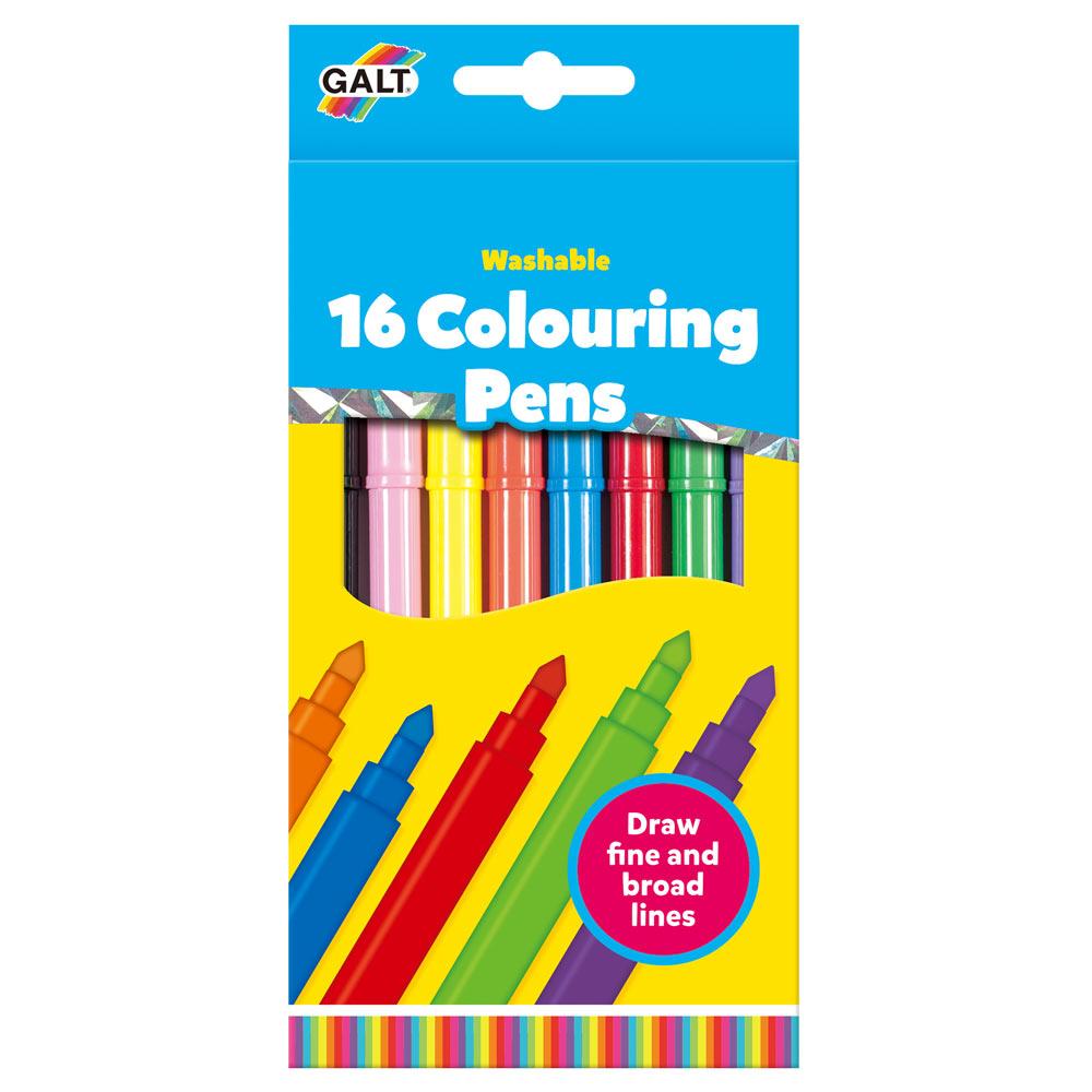 16 Colouring Pens - Washable